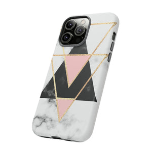 Marble Triangles - Protective Phone Case