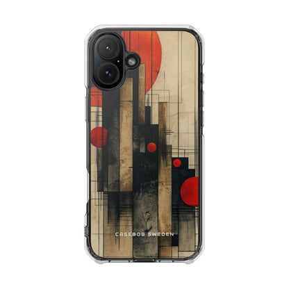 Vintage Geometric Harmony iPhone 16 - Clear Impact Phone Case