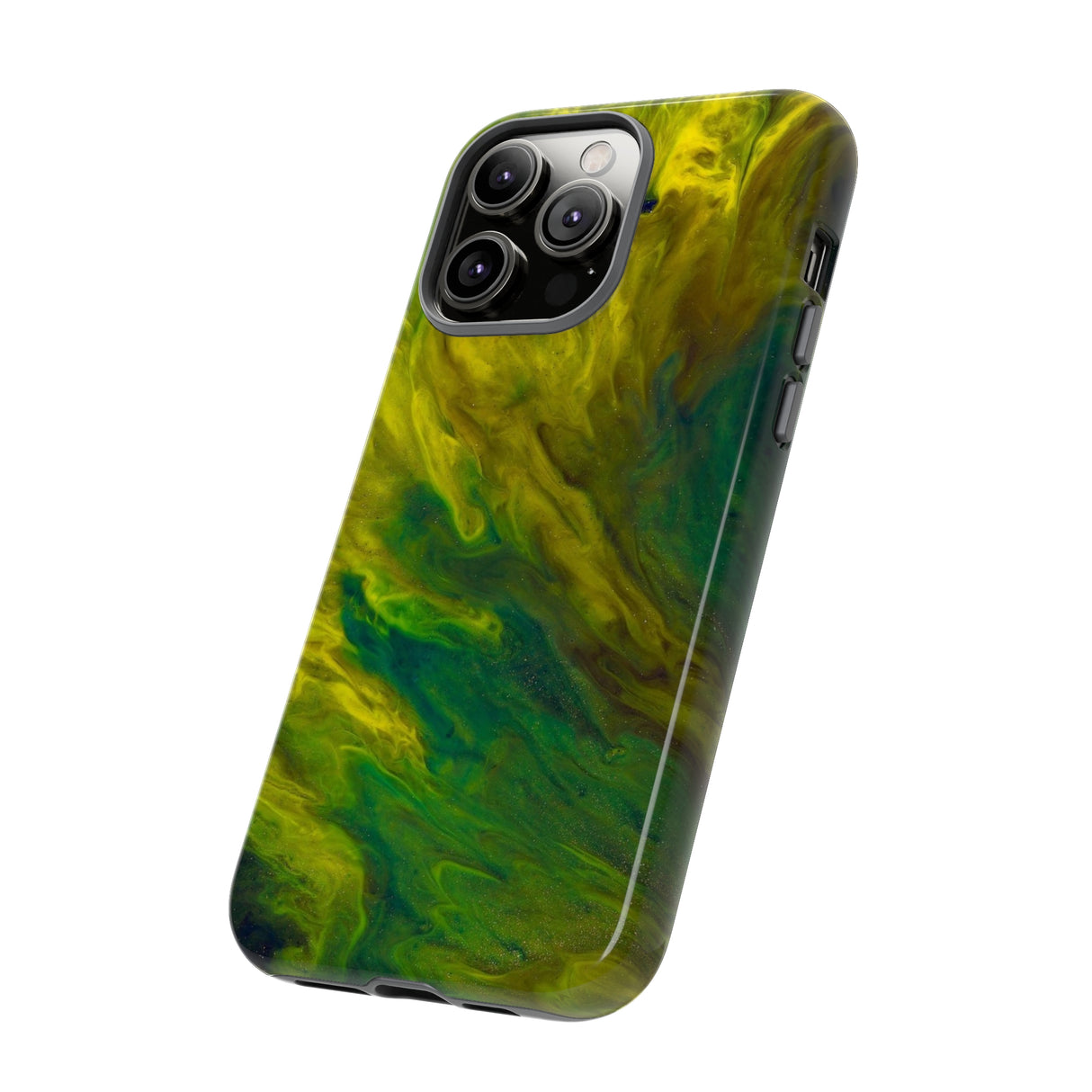 Neon Yellow Ink Art iPhone Case (Protective) Phone Case