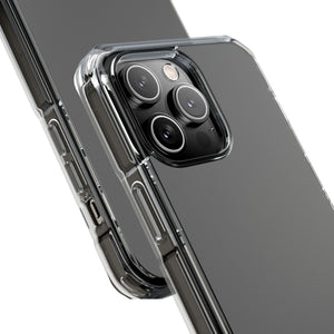 Dunkelgrau | Handyhülle für iPhone (Clear Impact Case - Magnetisch) 