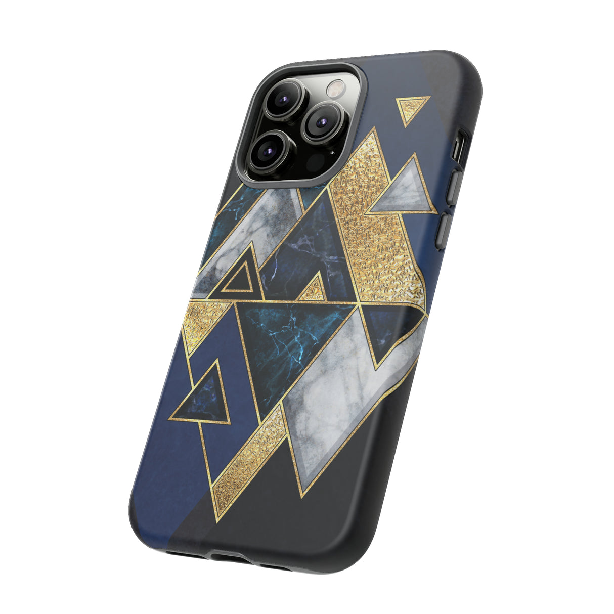 Dark Blue Geometric - Protective Phone Case