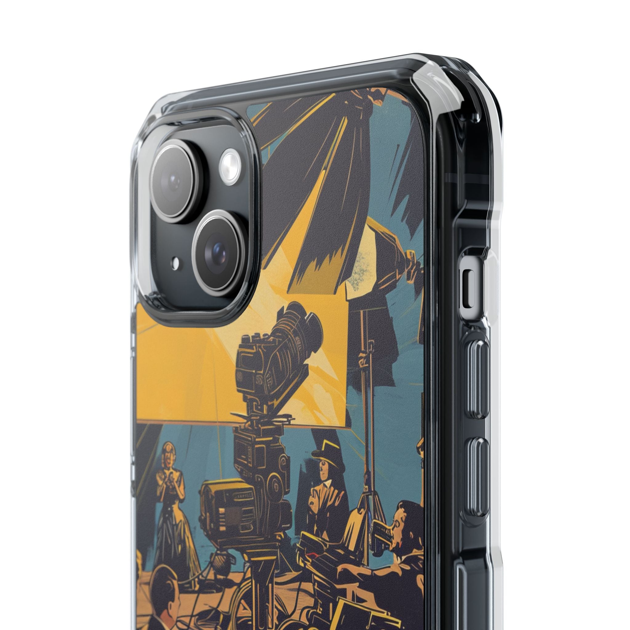 Golden Era Cinematic Spotlight iPhone 15 - Clear Impact Phone Case