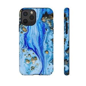 Blue Ice Ink Art iPhone Case (Protective) iPhone 11 Pro Matte Phone Case