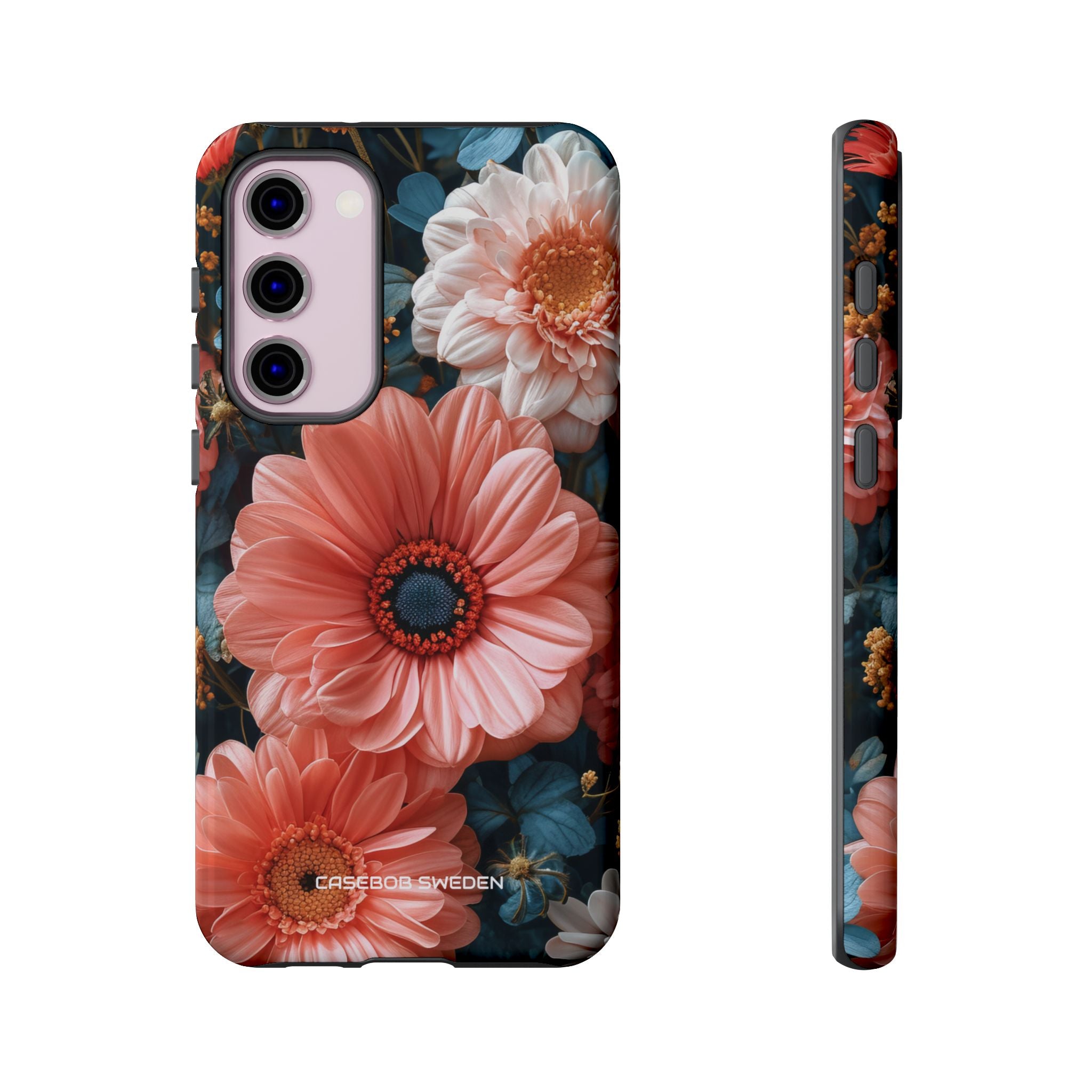 Coral Teal Blooms - Tough Samsung S23 Phone Case