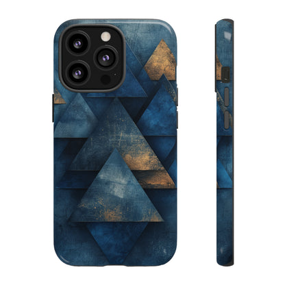 Blue Geometric Harmony - Protective Phone Case