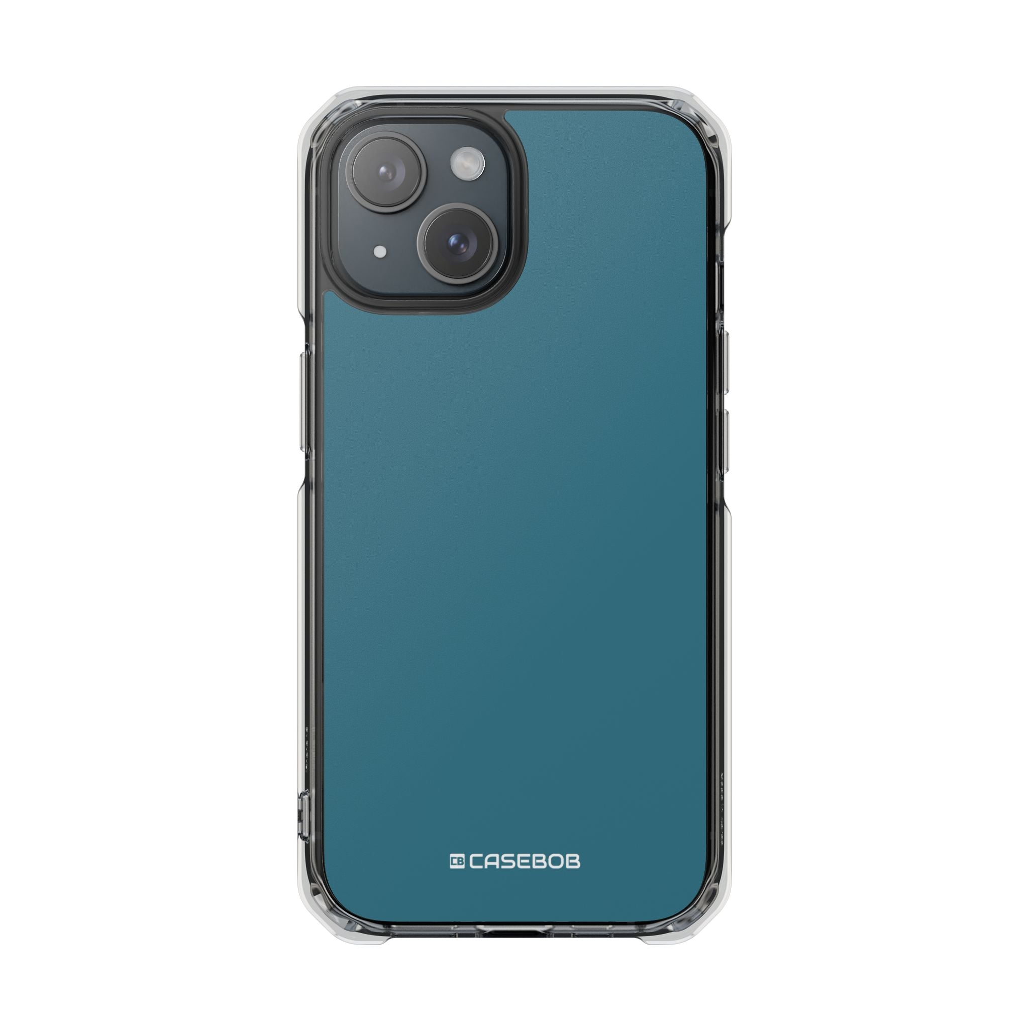 Teal Blue - Clear Impact Case for iPhone