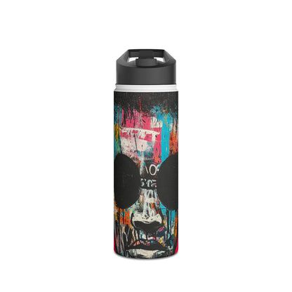 Black Orb Face - Stainless Steel Water Bottle