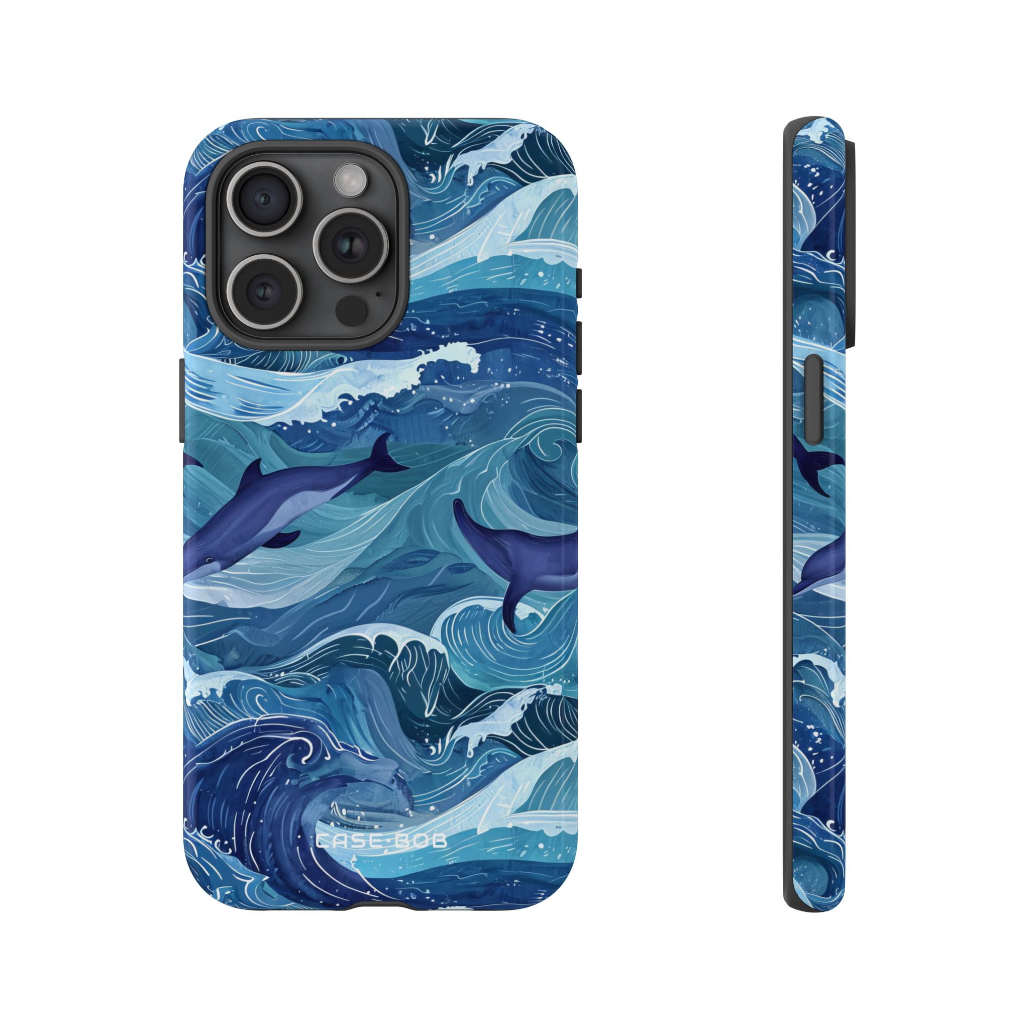 Dolphin Waves iPhone 15 Pro Max Case - Tough