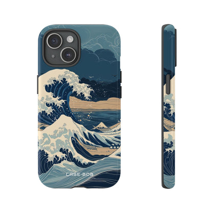 Cresting Blue Wave iPhone 15 Case - Tough