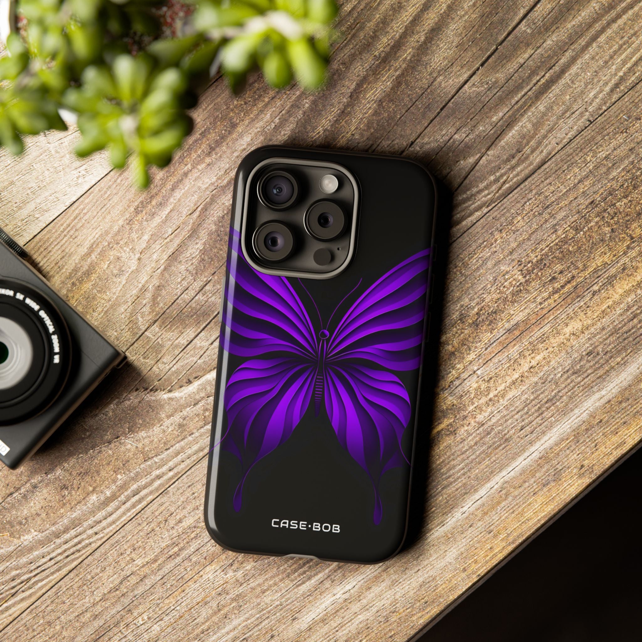 Violet Monarch iPhone 15 Pro Case - Tough