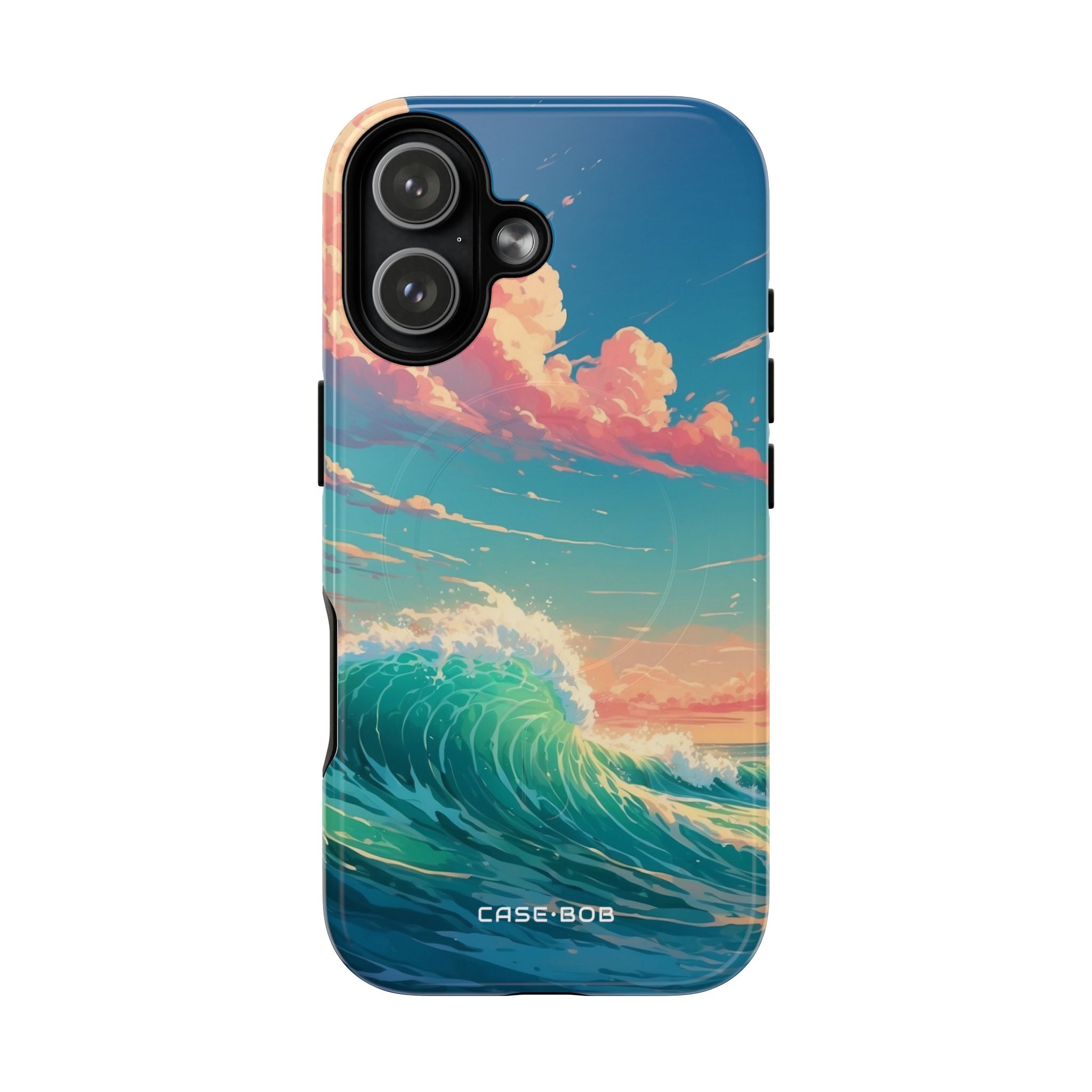 Turquoise Curl iPhone 17 Case - Tough+