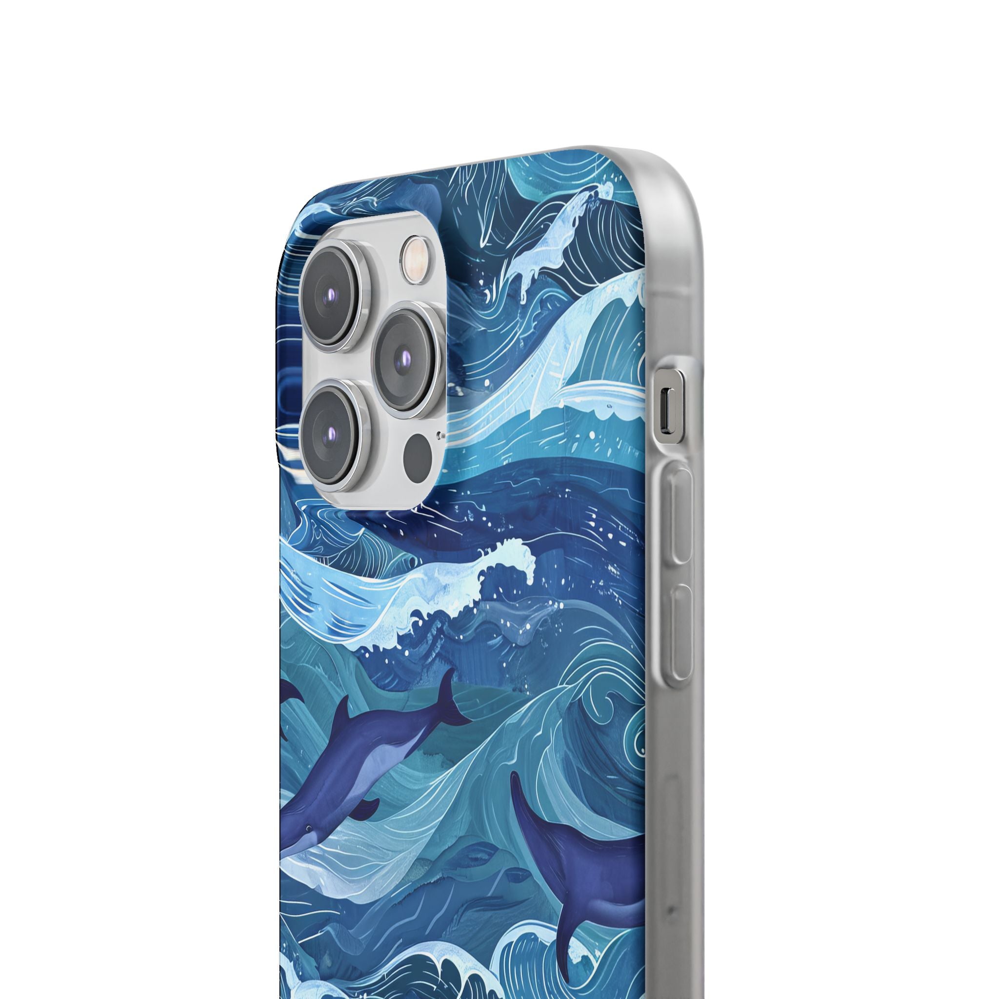 Dolphin Waves iPhone 14 Pro Max Case - Soft