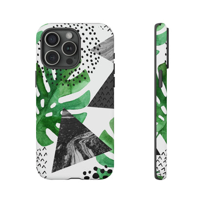 Grunge Green Tropical - Protective Phone Case