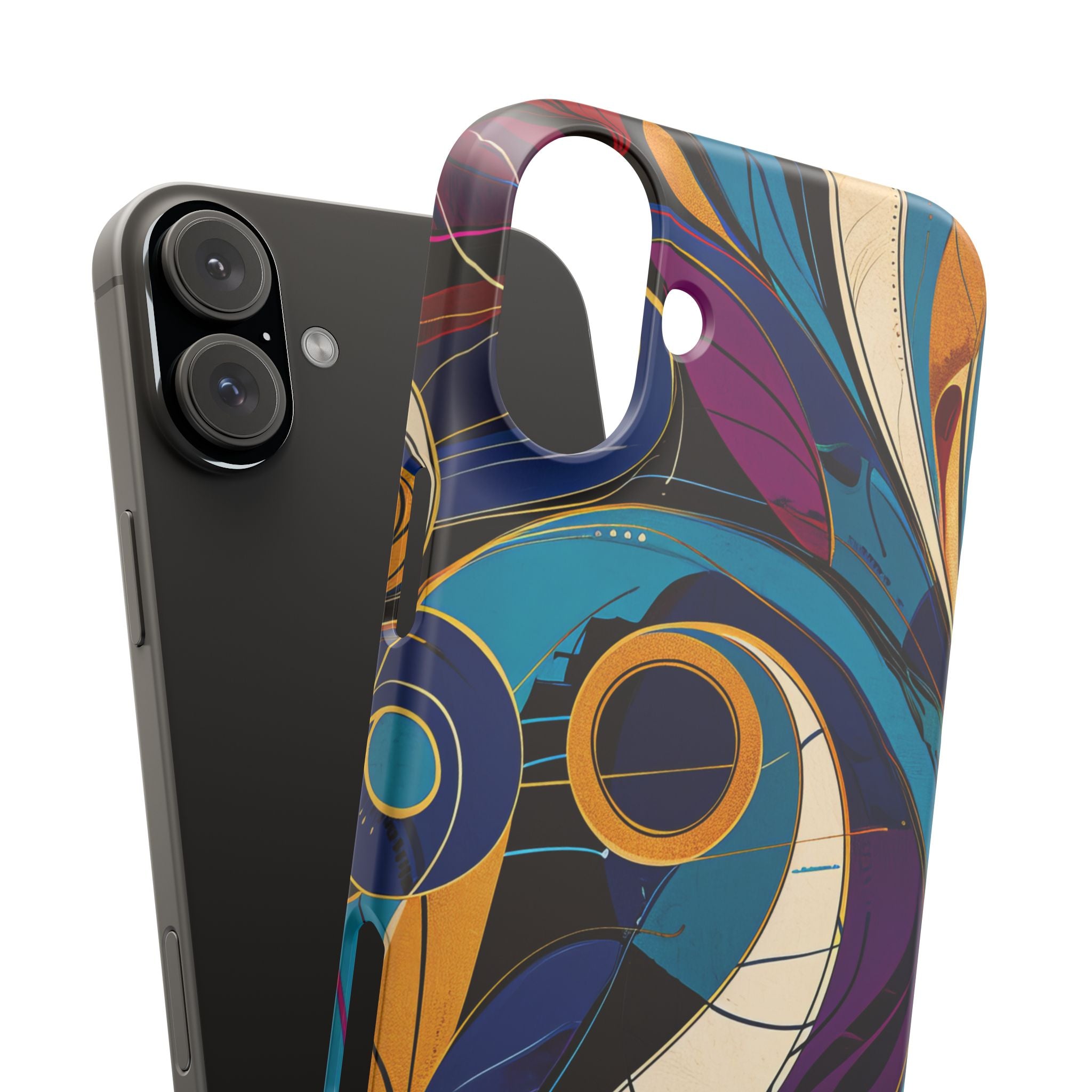 Vintage Vortex Harmony iPhone 16 - Slim Phone Case