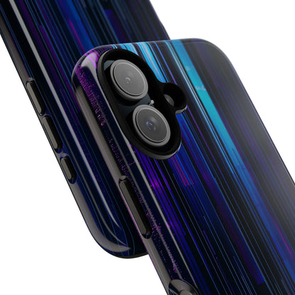 Neon Glitch Stripes iPhone 16 - Tough