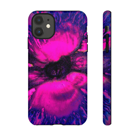 Deep Pink Ink Art iPhone Case (Protective) iPhone 11 Glossy Phone Case