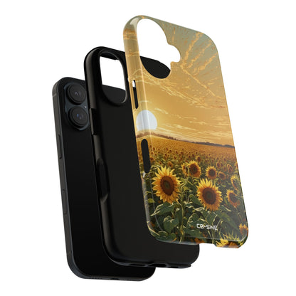 Sunflowers Embrace Sunset - iPhone Case