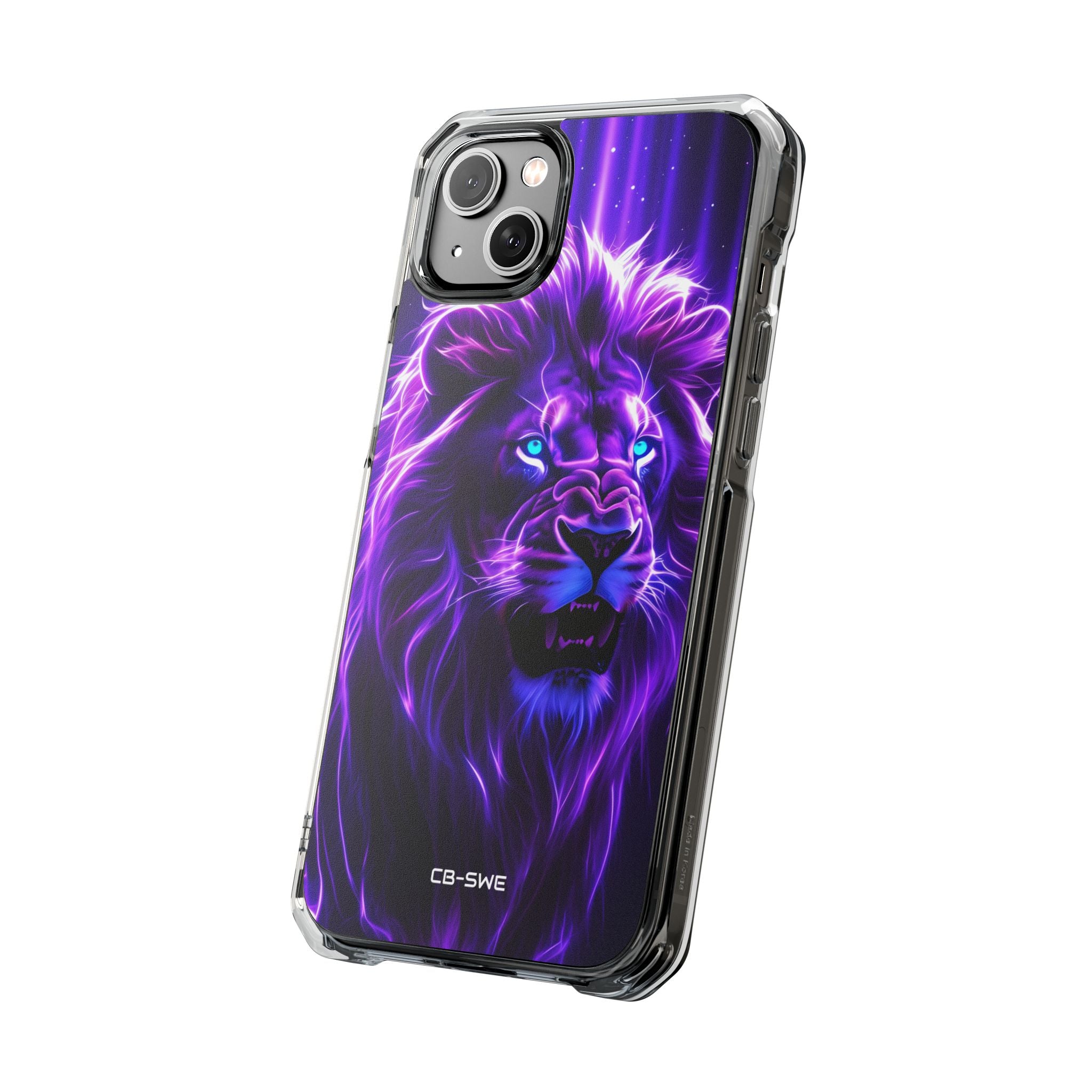 Neon Lion Majesty iPhone Case - Impact