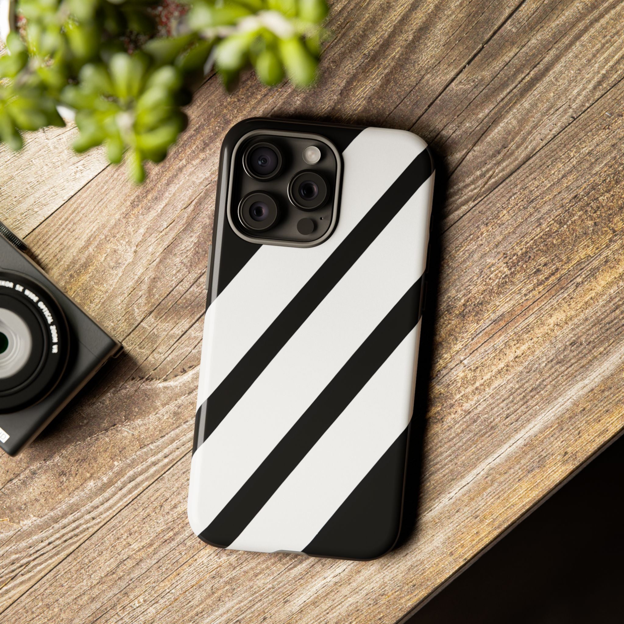 Monochrome Diagonal Symmetry - iPhone Case