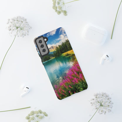 Azure Alpine Lake Phone Case - Protective Phone Case