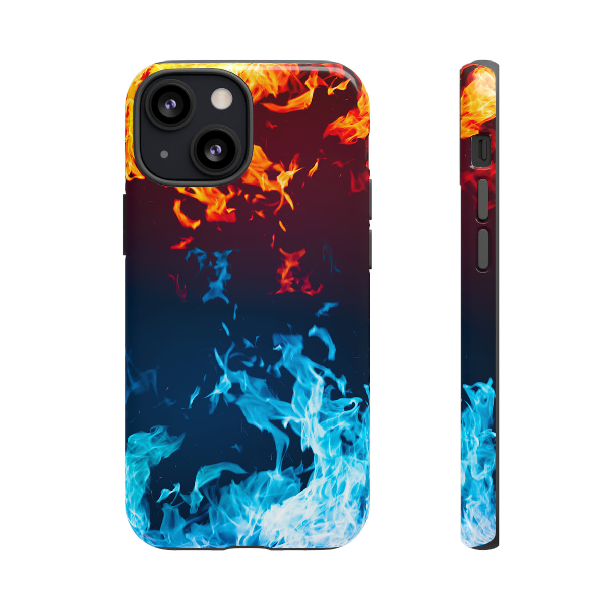 Red & Blue Flames - Protective Phone Case