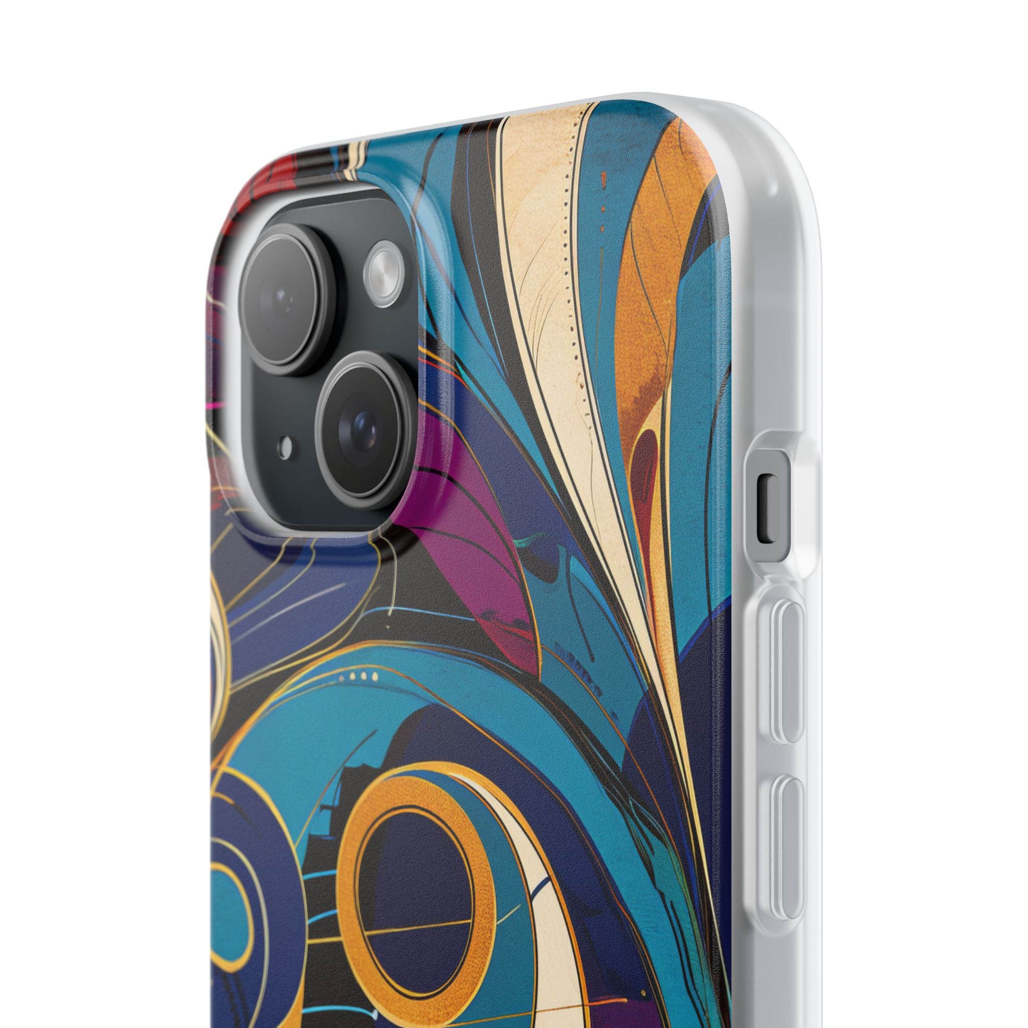 Vintage Vortex Harmony iPhone 15 - Flexi Phone Case