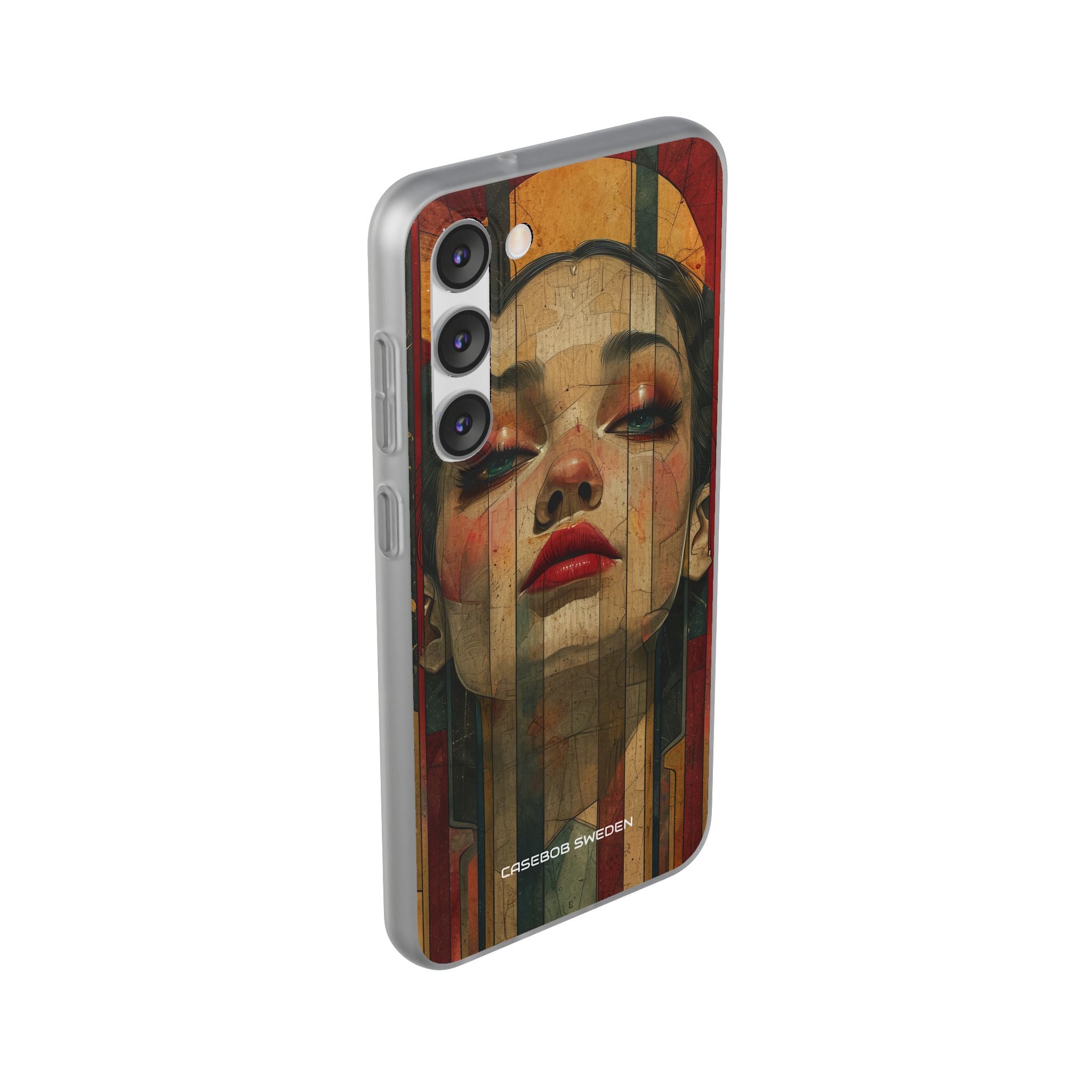 Bold Art Deco Portrait - Flexi Samsung S23 Phone Case