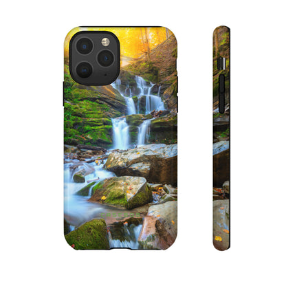 Autumn Mountain Waterfall - Protective Phone Case