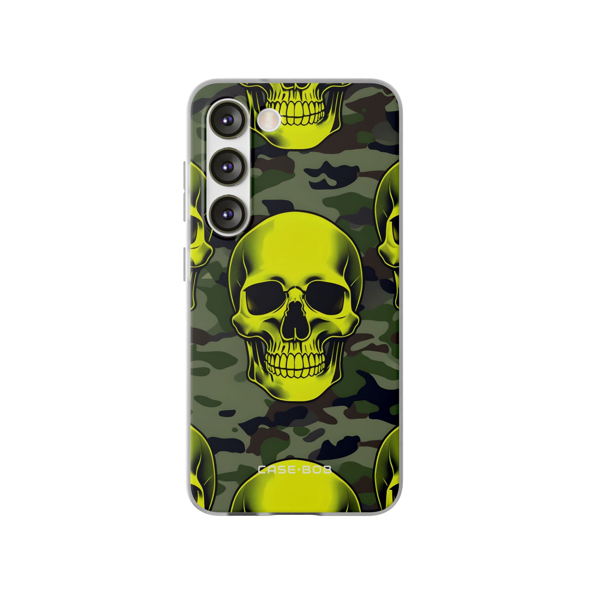 Neon Skull Camo Samsung S23 Case - Soft