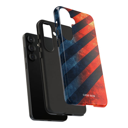 Diagonal Stripes Blaze Samsung S25 Plus Case - Tough