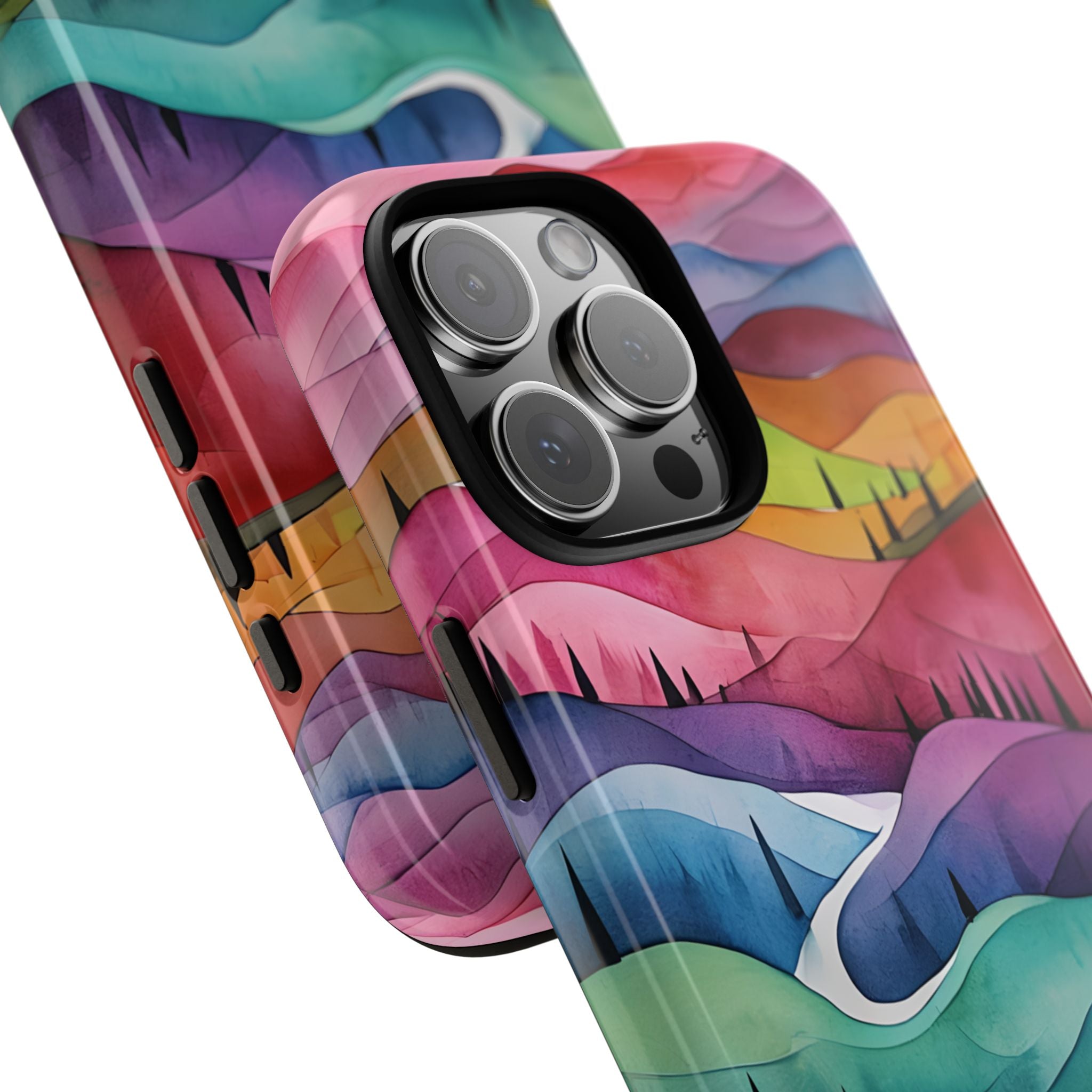 Whimsical Colorful Valleys - iPhone Case