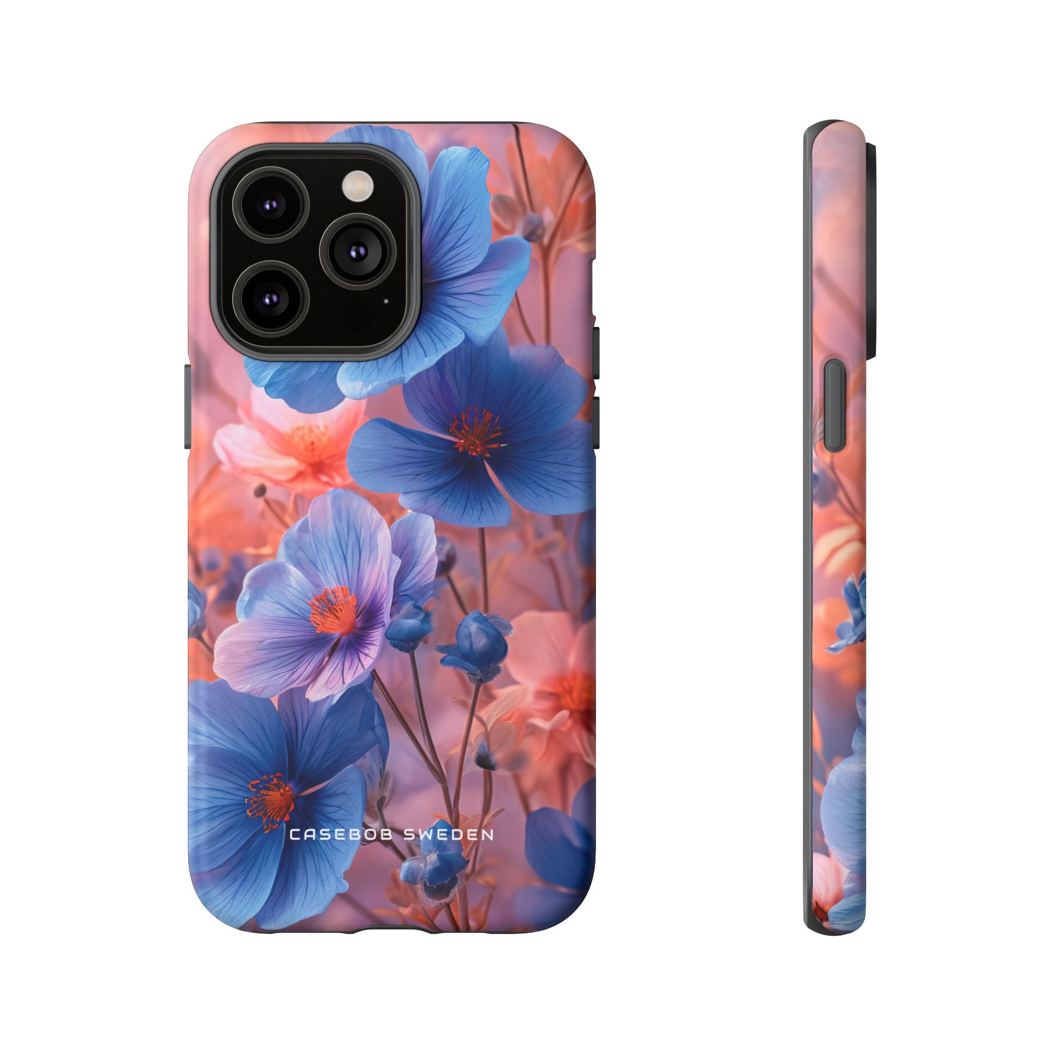 Harmonious Blooming Blues and Pinks iPhone 14 - Tough Phone Case