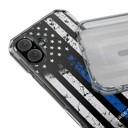 Blue Stripe Flag iPhone 16 Plus Case - Impact