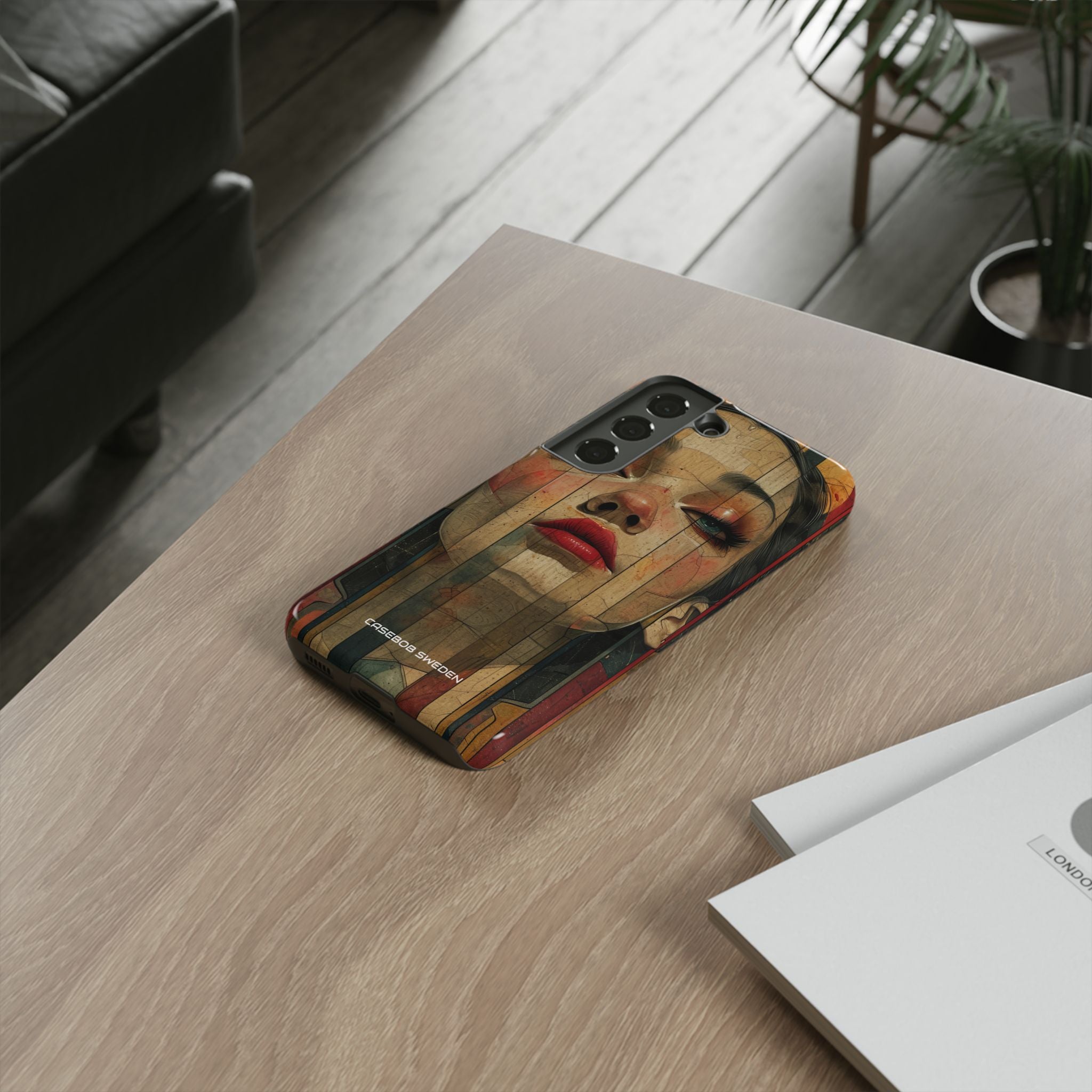 Bold Art Deco Portrait - Tough Samsung S22 Phone Case