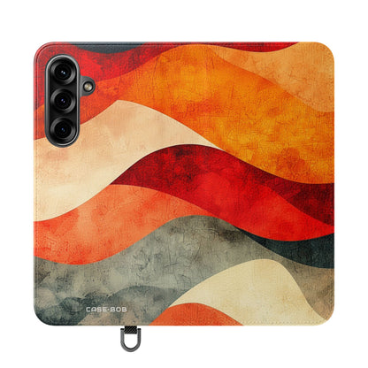Crimson Ripples - Samsung S25+ Case - Wallet