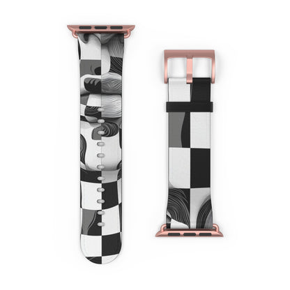 Mirrored Checkerboard Face - Watch Band