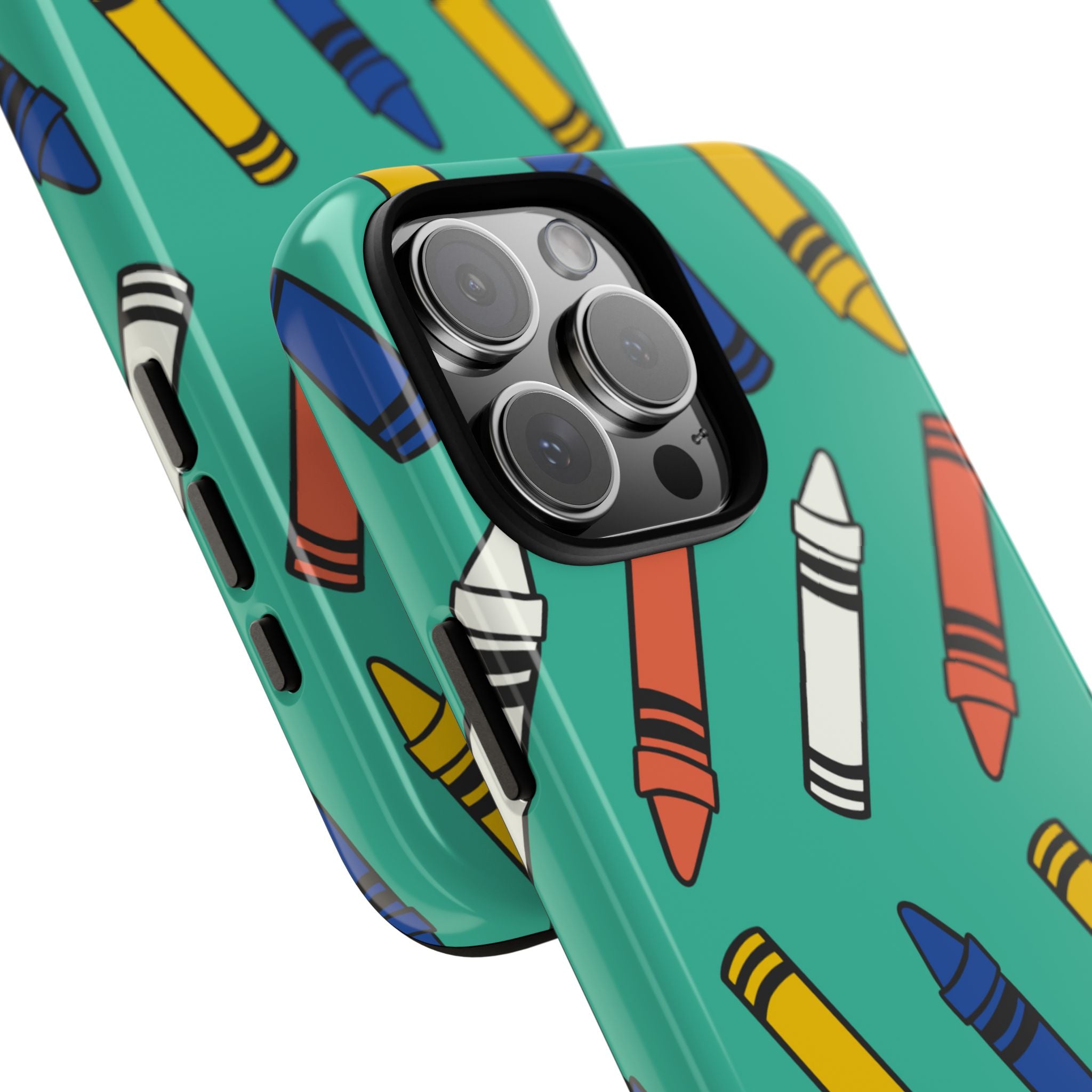 Crayons Dance Playfully - iPhone Case