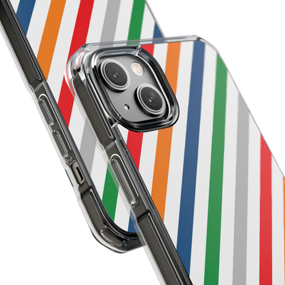 Vibrant Geometric Stripes iPhone Case - Impact