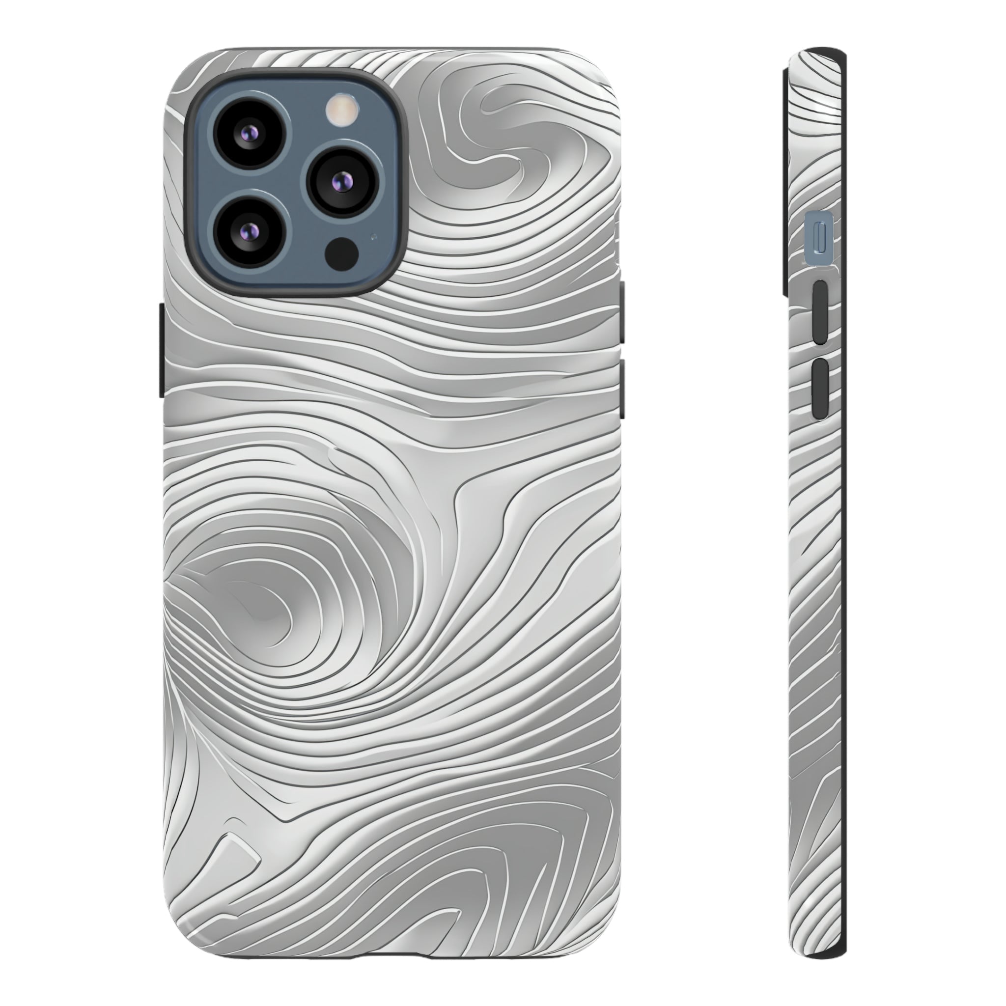 Sleek Grey Abstract Lines Case - Protective Phone Case