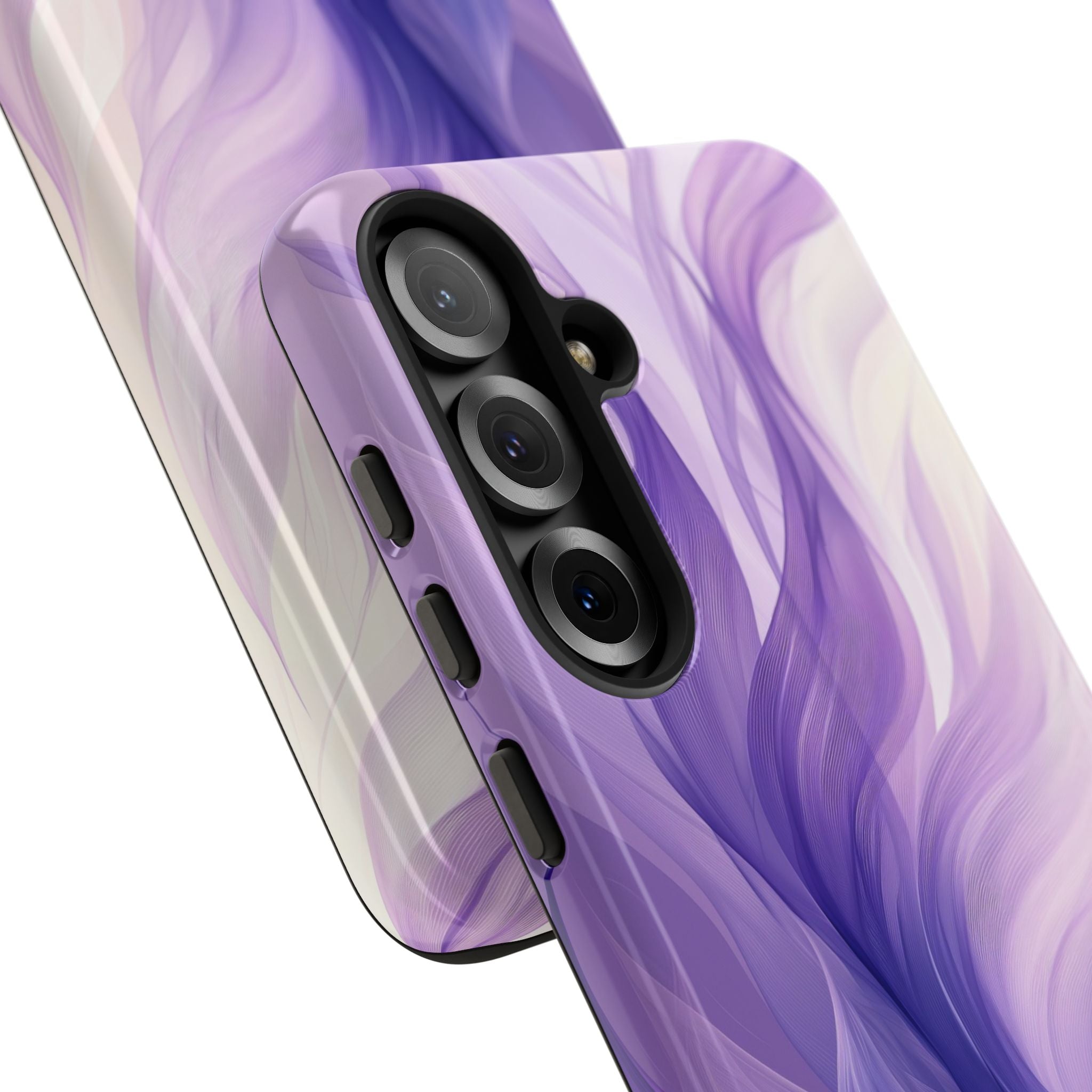 Purple Ribbon Waves Samsung S25 Plus Case - Tough