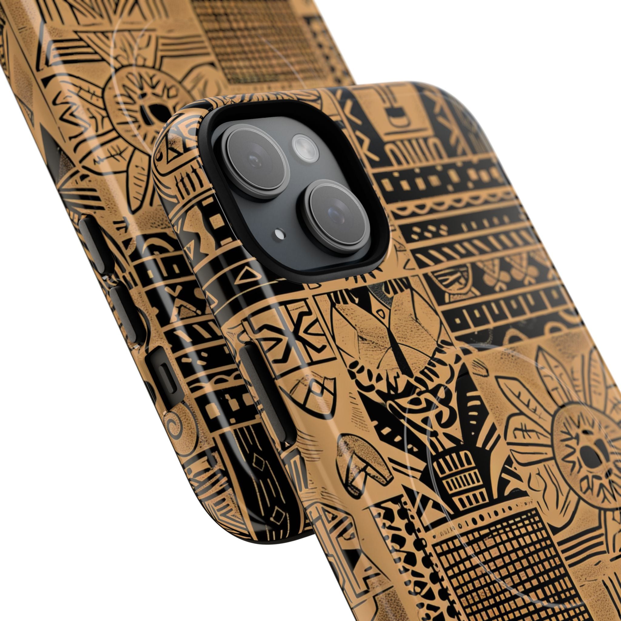 Tribal Faces iPhone 15 Plus Case - Tough+