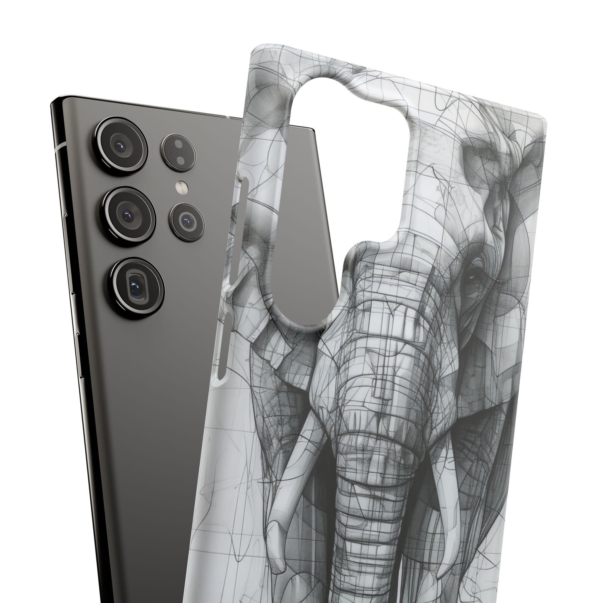 Elephant Line Geometry Samsung S23 - Slim Phone Case