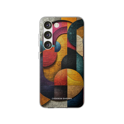 Vibrant Geometric Art - Flexi Samsung S23 Phone Case