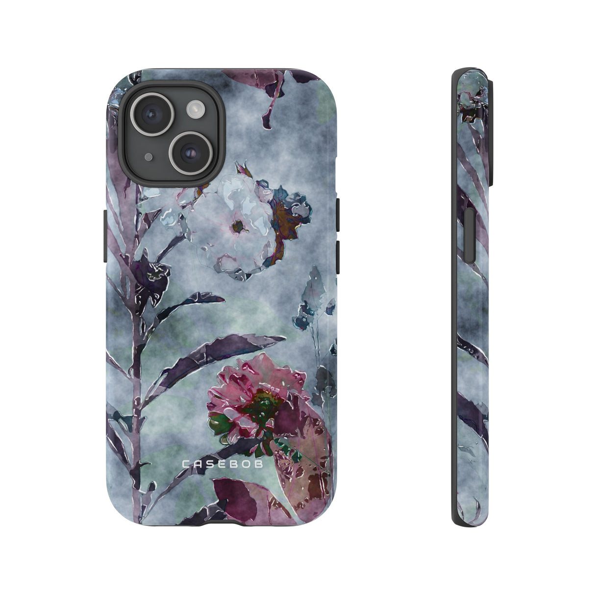 Monochrome Roses, Peonies & Asters - Protective Phone Case