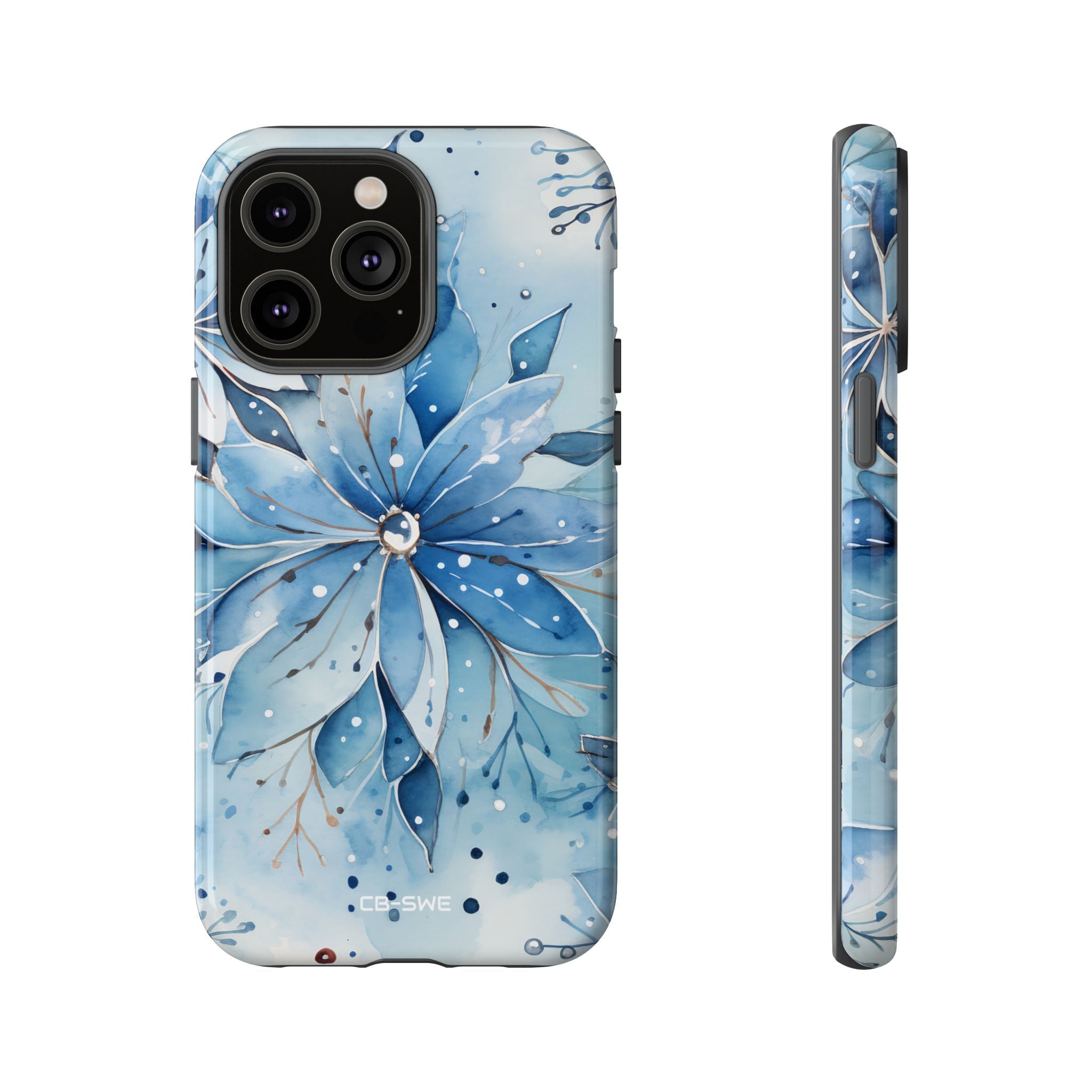Floral Frost Embrace - iPhone Case