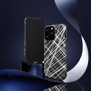 White Line Elegance - Protective Phone Case