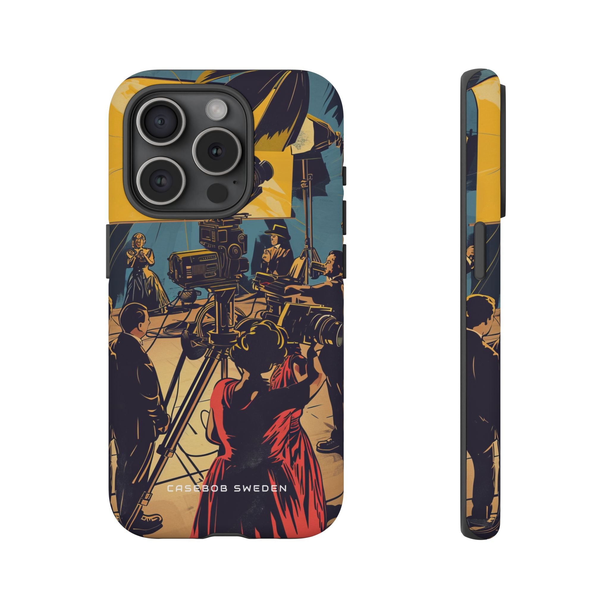 Golden Era Cinematic Spotlight iPhone 15 - Tough Phone Case