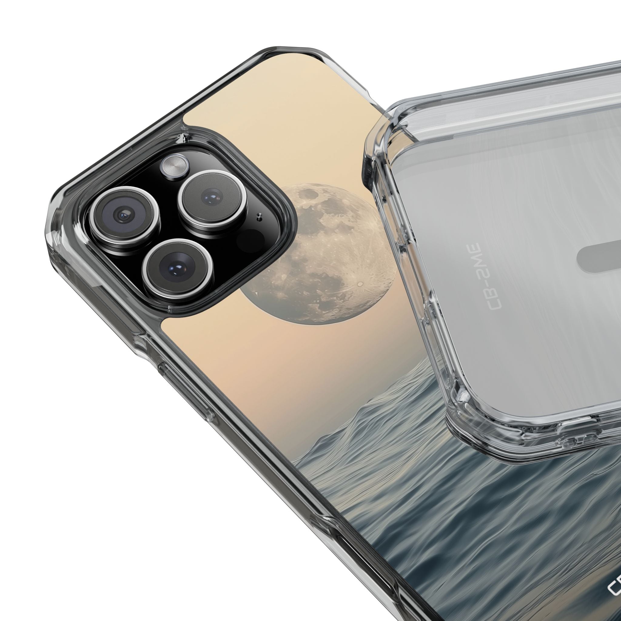 Moon Illuminates Waves iPhone Case - Impact