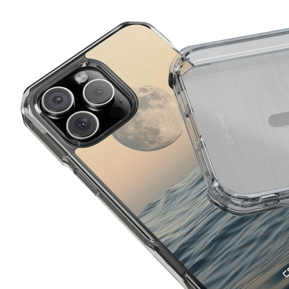 Moon Illuminates Waves iPhone Case - Impact