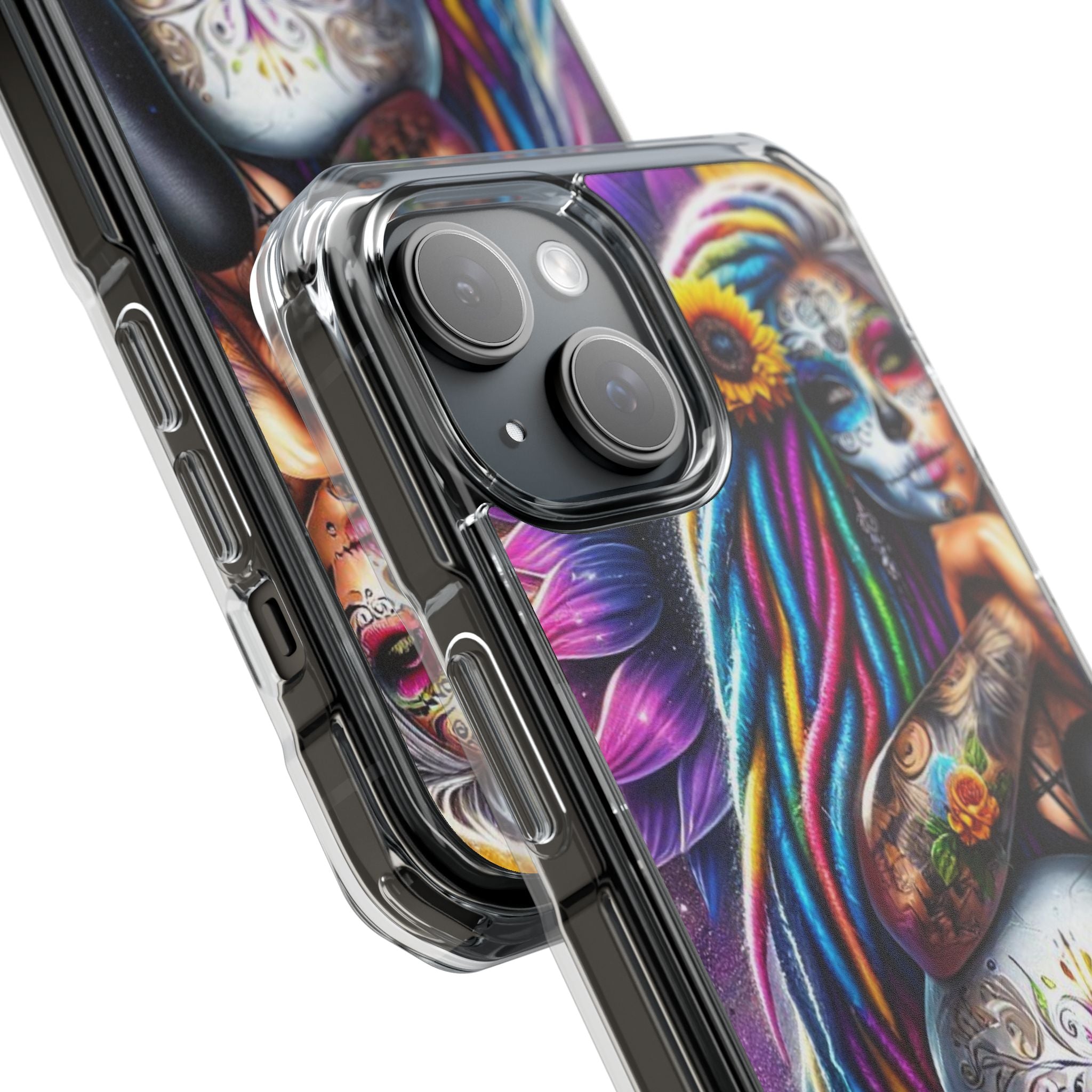 Sugar Skull Halo iPhone 15 Case - Impact